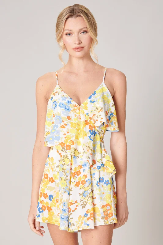 Women jumpsuits with cold - shoulder sleeves for a trendy styleSimmzy Floral Cece Romper Women jumpsuits with cold - shoulder sleeves for a trendy styleSimmzy Floral Cece Romper