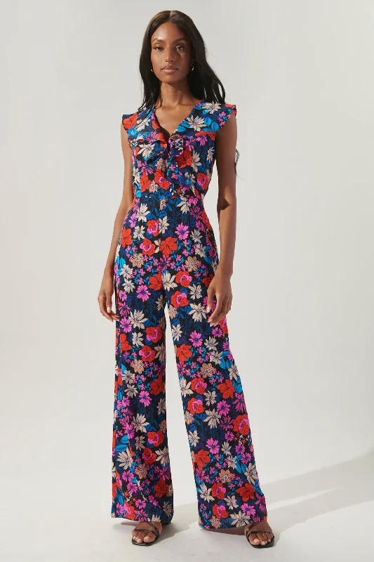Women jumpsuits with wide - leg pants for a trendy and comfortable fitUltra Flora Raquel Surplice Jumpsuit Women jumpsuits with wide - leg pants for a trendy and comfortable fitUltra Flora Raquel Surplice Jumpsuit
