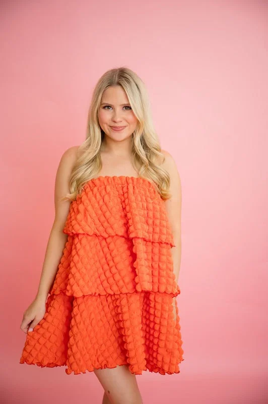 Pleated Women Dress with a Timeless and Elegant TextureWaffle Mini Dress