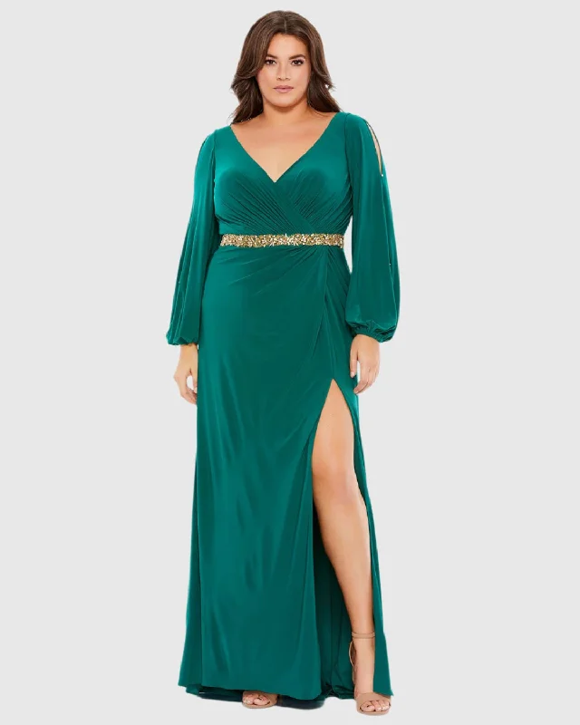 Long - Sleeve Women Dress in Velvet for a Luxurious Winter Look Long - Sleeve Women Dress in Velvet for a Luxurious Winter Look Split Sleeve Surplice Gown (Plus) Long - Sleeve Women Dress in Velvet for a Luxurious Winter Look Long - Sleeve Women Dress in Velvet for a Luxurious Winter Look Split Sleeve Surplice Gown (Plus)