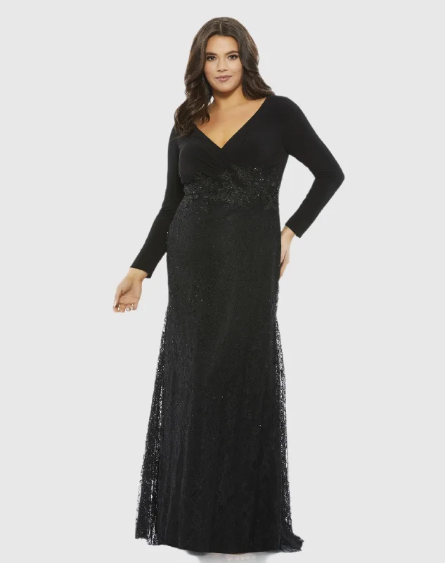 Off - the - Shoulder Women Dress for a Romantic and Feminine Look Off - the - Shoulder Women Dress for a Romantic and Feminine Look Wrap-Over Long Sleeve Lace Applique Trumpet Gown (Plus) Off - the - Shoulder Women Dress for a Romantic and Feminine Look Off - the - Shoulder Women Dress for a Romantic and Feminine Look Wrap-Over Long Sleeve Lace Applique Trumpet Gown (Plus)