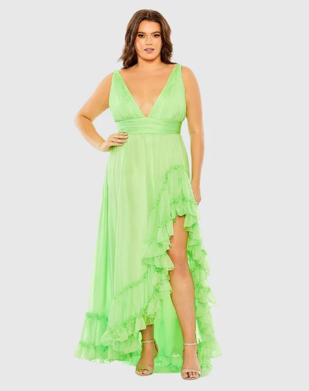 Maxi Women Dress with Floral Print for a Bohemian Vibe Maxi Women Dress with Floral Print for a Bohemian Vibe Plunge Neck Sleeveless Ruffle Tiered Front Slit Gown Maxi Women Dress with Floral Print for a Bohemian Vibe Maxi Women Dress with Floral Print for a Bohemian Vibe Plunge Neck Sleeveless Ruffle Tiered Front Slit Gown