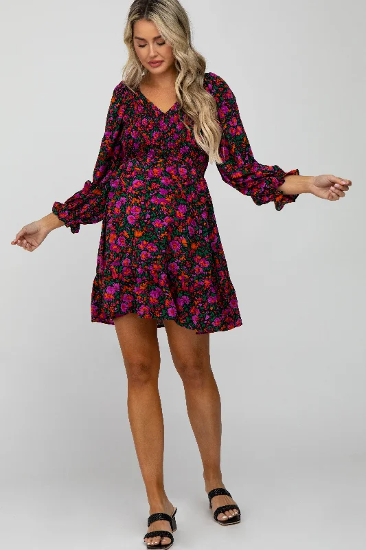 Sheath Women Dress with a Tailored Fit for a Professional Look Sheath Women Dress with a Tailored Fit for a Professional Look Black Floral Smocked Front Ruffle Trim Maternity Dress Sheath Women Dress with a Tailored Fit for a Professional Look Sheath Women Dress with a Tailored Fit for a Professional Look Black Floral Smocked Front Ruffle Trim Maternity Dress