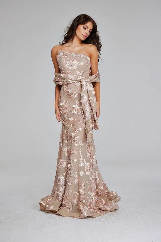 Printed Abstract Women Dress for a Modern and Artistic Appeal Printed Abstract Women Dress for a Modern and Artistic Appeal Jovani 39267