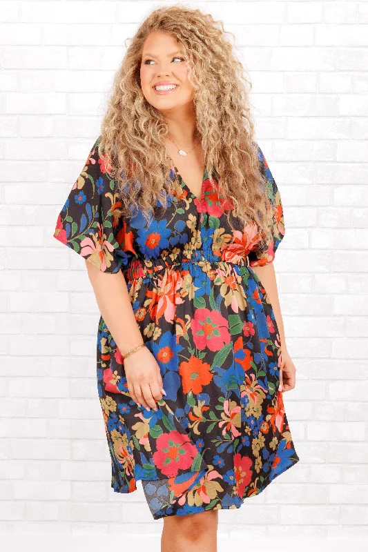 Plus Size Women Dress with a Flattering A - Line Cut for Comfort and Style Plus Size Women Dress with a Flattering A - Line Cut for Comfort and Style Laying In Your Arms Dress, Black
