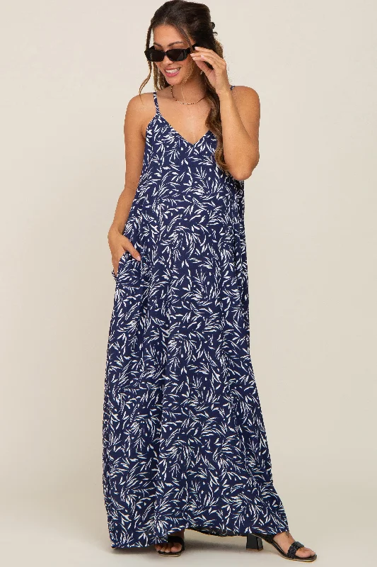 Lace - Embellished Women Dress for an Elegant and Sophisticated Appearance Lace - Embellished Women Dress for an Elegant and Sophisticated Appearance Navy Leaf Print Double V-Neck Maternity Maxi Dress Lace - Embellished Women Dress for an Elegant and Sophisticated Appearance Lace - Embellished Women Dress for an Elegant and Sophisticated Appearance Navy Leaf Print Double V-Neck Maternity Maxi Dress