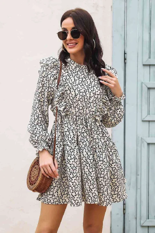Plus Size Women Dress with a Flattering A - Line Cut for Comfort and Style Plus Size Women Dress with a Flattering A - Line Cut for Comfort and Style Printed Ruffle Trim Smocked Long Sleeve Mini Dress Plus Size Women Dress with a Flattering A - Line Cut for Comfort and Style Plus Size Women Dress with a Flattering A - Line Cut for Comfort and Style Printed Ruffle Trim Smocked Long Sleeve Mini Dress