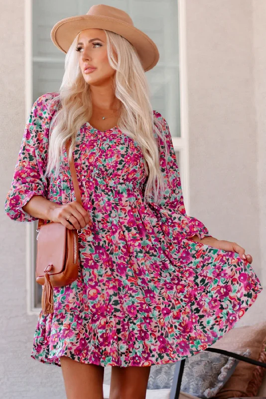 Plus Size Women Dress with a Flattering A - Line Cut for Comfort and Style Plus Size Women Dress with a Flattering A - Line Cut for Comfort and Style Purple Smocked V Neck Puffy Sleeve Floral Dress Plus Size Women Dress with a Flattering A - Line Cut for Comfort and Style Plus Size Women Dress with a Flattering A - Line Cut for Comfort and Style Purple Smocked V Neck Puffy Sleeve Floral Dress