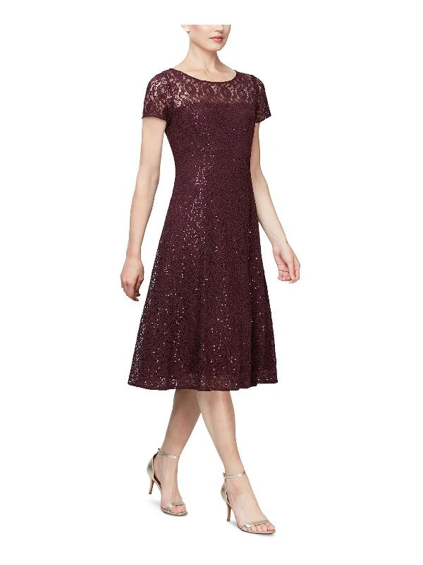 Shift Women Dress with a Simple and Classic Design for Everyday Wear Shift Women Dress with a Simple and Classic Design for Everyday Wear Womens Lace Sequined Midi Dress