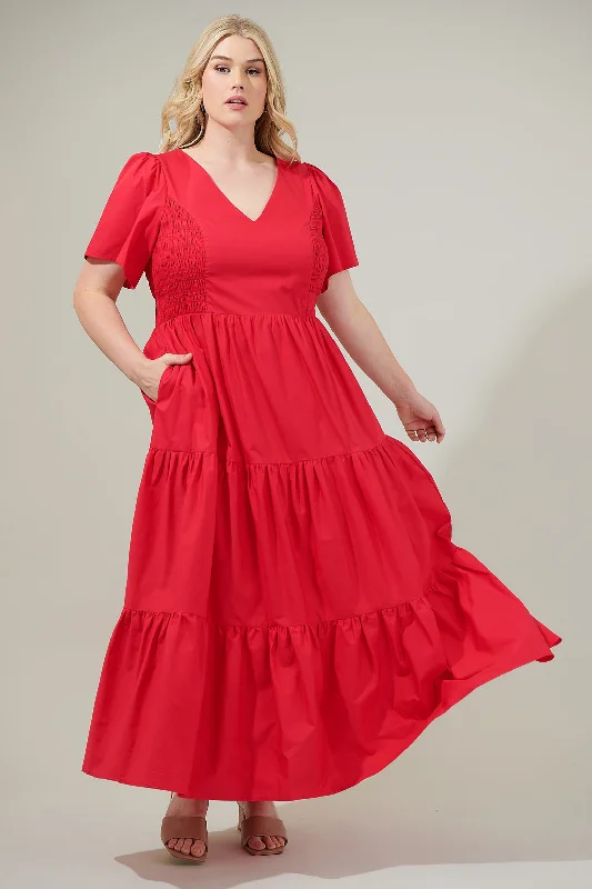 Midi dresses with button - down skirts for a unique and functional designAlexis Poplin Tiered Midi Dress Curve Midi dresses with button - down skirts for a unique and functional designAlexis Poplin Tiered Midi Dress Curve