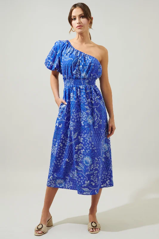 Midi dresses with bow accents for a sweet and charming lookAmaya Mixed Print Bridgette One Shoulder Midi Dress Midi dresses with bow accents for a sweet and charming lookAmaya Mixed Print Bridgette One Shoulder Midi Dress