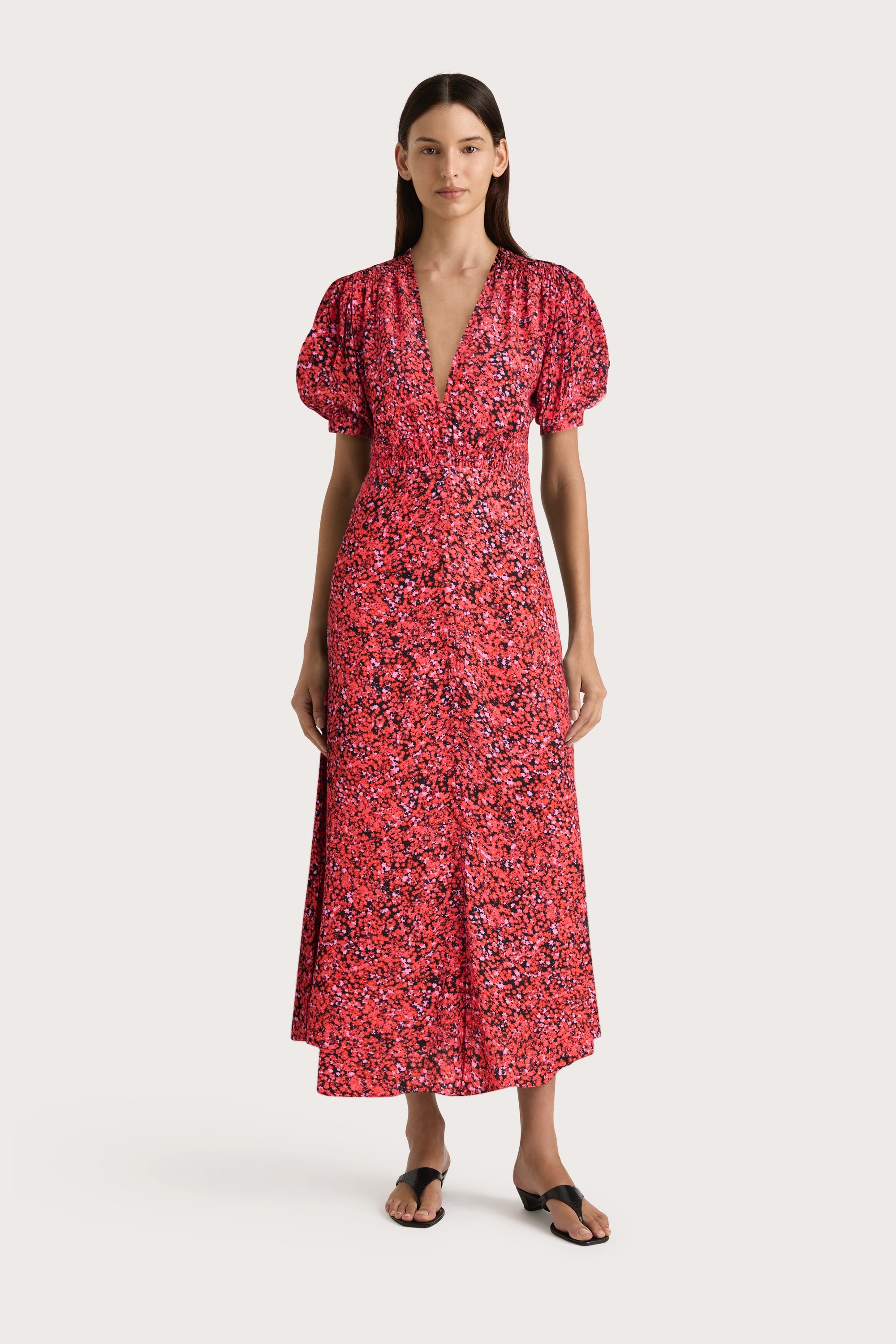 Sheath midi dresses with beaded embellishments for a formal occasionBellavista Midi Dress Meander Micro Red Sheath midi dresses with beaded embellishments for a formal occasionBellavista Midi Dress Meander Micro Red