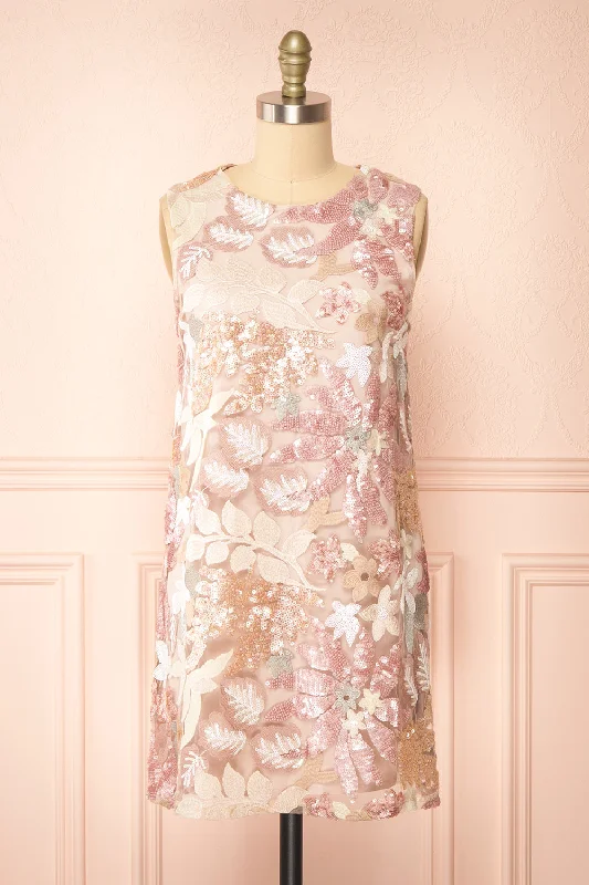 Midi dresses with empire waists for a flattering maternity optionBerthe | Short Sleeveless Sequin Dress Midi dresses with empire waists for a flattering maternity optionBerthe | Short Sleeveless Sequin Dress