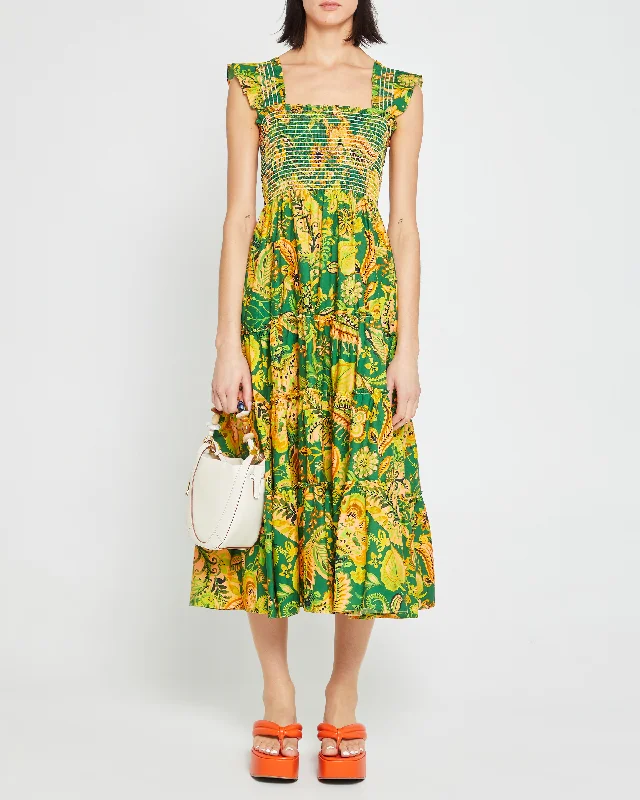 Midi dresses with mesh inserts for a trendy and breathable optionCalypso Maxi Dress