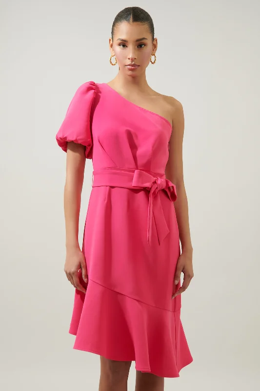 A - line midi dresses with floral prints for spring brunchesChelsea Marjorie One Sleeve Tie Waist Midi Dress A - line midi dresses with floral prints for spring brunchesChelsea Marjorie One Sleeve Tie Waist Midi Dress