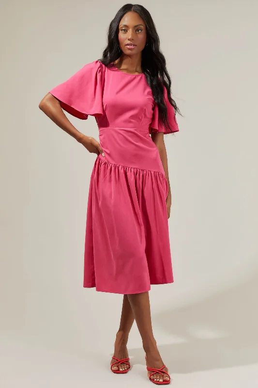 Midi dresses with ribbed textures for a unique and tactile appearanceCinder Bruna Drop Waist Midi Dress Midi dresses with ribbed textures for a unique and tactile appearanceCinder Bruna Drop Waist Midi Dress