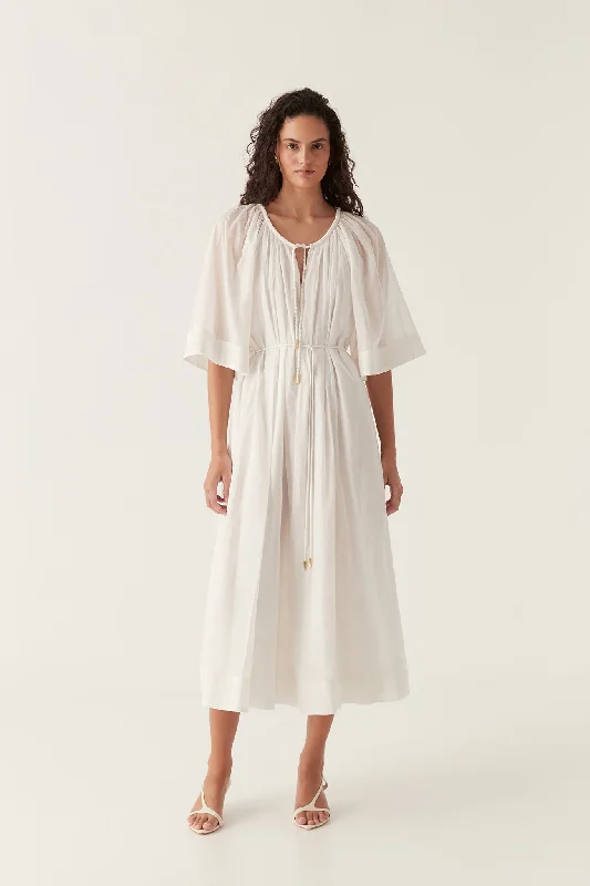 Midi dresses with belted waists to accentuate the figureDamia Smock Midi Dress