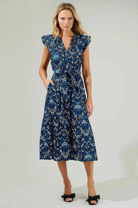 Midi dresses with off - the - shoulder necklines for a flirty lookEtta Floral Charlotte Button Midi Dress Midi dresses with off - the - shoulder necklines for a flirty lookEtta Floral Charlotte Button Midi Dress
