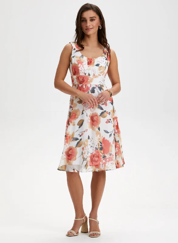 Midi dresses with button - down skirts for a unique and functional designFloral Print Dress Midi dresses with button - down skirts for a unique and functional designFloral Print Dress