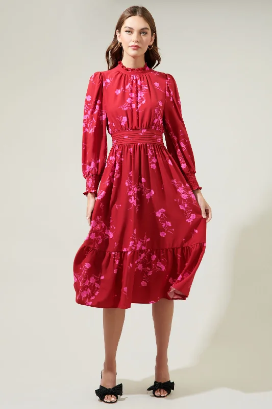 Midi dresses with button - front designs for a classic touchGemma Floral Caitlyn Smock Sleeve Midi Dress Midi dresses with button - front designs for a classic touchGemma Floral Caitlyn Smock Sleeve Midi Dress