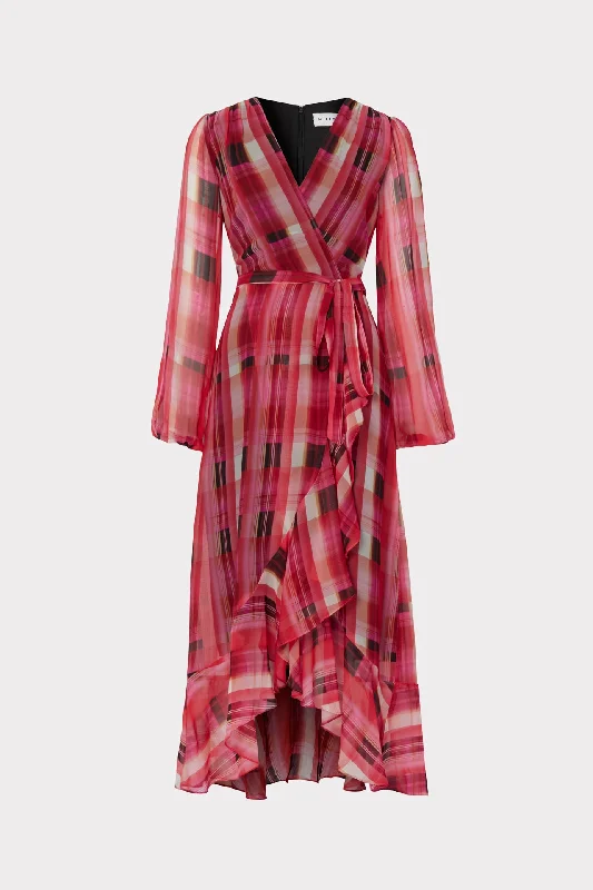 Midi dresses with off - the - shoulder necklines for a flirty lookHalley Prep Plaid Dress