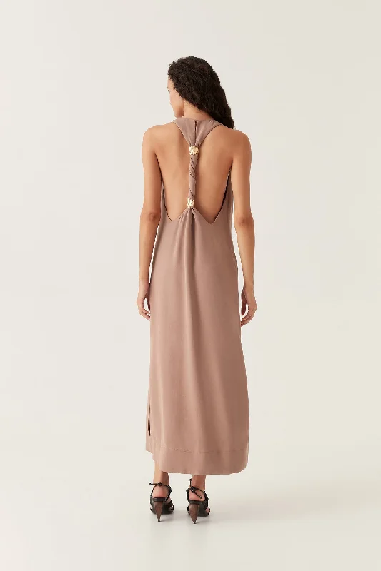 Midi dresses with belted waists to accentuate the figureIntrigue Twist Back Midi Dress