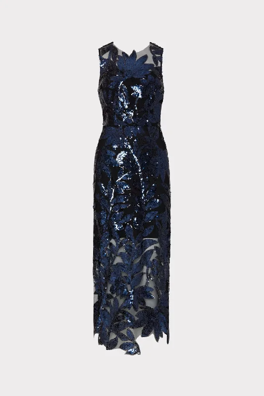 Midi dresses with ruched sleeves for a more fitted and stylish arm lookKinsley Floral Sequins Dress Midi dresses with ruched sleeves for a more fitted and stylish arm lookKinsley Floral Sequins Dress