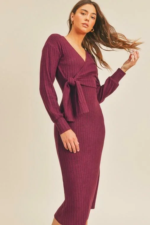 Midi dresses with fringe details for a fun and energetic styleLush Full Potential Ruby Red Wrap Long Sleeve Midi Dress Midi dresses with fringe details for a fun and energetic styleLush Full Potential Ruby Red Wrap Long Sleeve Midi Dress