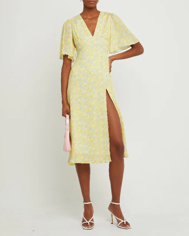 Midi dresses with sheer panels for a touch of allureRenata Dress