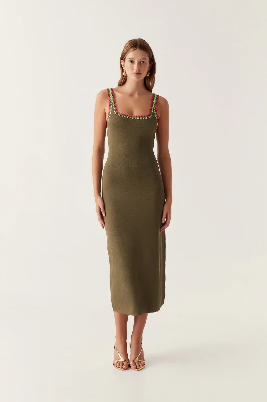 Plaid midi dresses for a fall - themed family gatheringTazia Crochet Edge Midi Dress Plaid midi dresses for a fall - themed family gatheringTazia Crochet Edge Midi Dress