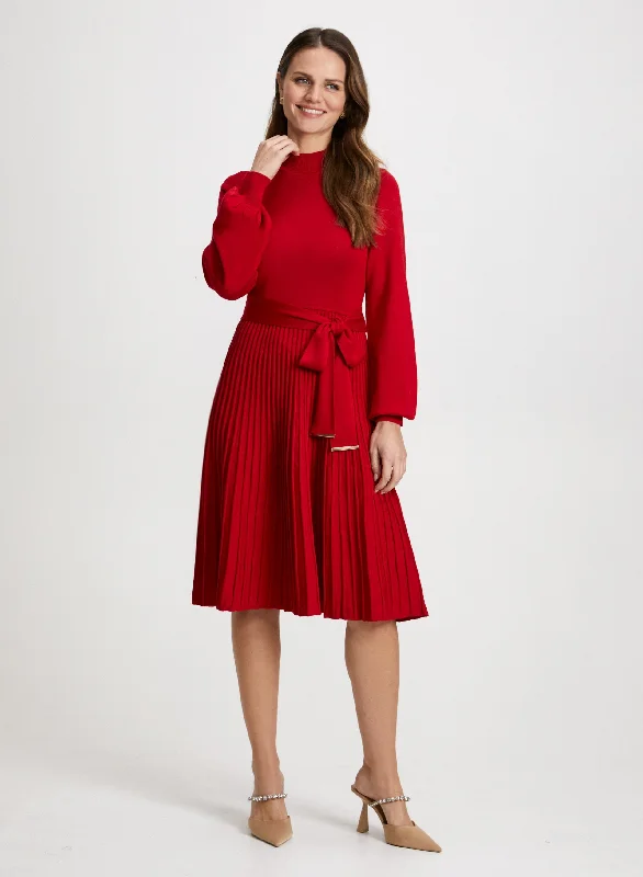 A - line midi dresses with floral prints for spring brunchesTie Detail Sweater Dress A - line midi dresses with floral prints for spring brunchesTie Detail Sweater Dress