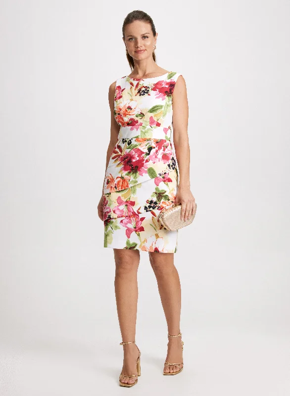 Midi dresses with abstract art prints for an artistic statementTiered Skirt Floral Cocktail Dress Midi dresses with abstract art prints for an artistic statementTiered Skirt Floral Cocktail Dress