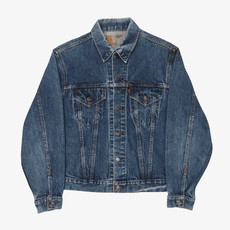 Cropped Denim Top to Pair with High - Waisted Bottoms1970s Denim Jacket (USA)
