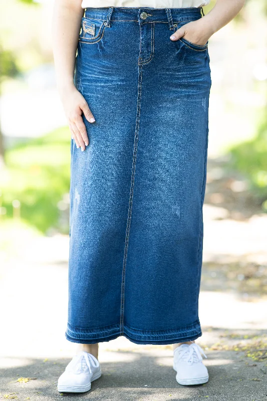 High - waisted denim skirts for a flattering fitHannah Indigo Wash Denim Skirt (FINAL SALE) High - waisted denim skirts for a flattering fitHannah Indigo Wash Denim Skirt (FINAL SALE)