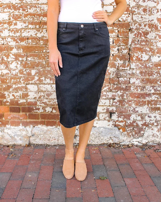 Pencil - style denim skirts for a sleek appearanceJDA Black Denim Skirt