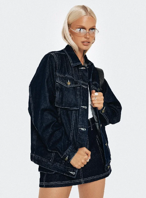 Studded Denim Top for a Glamorous and Bold StyleJunie Denim Jacket Indigo