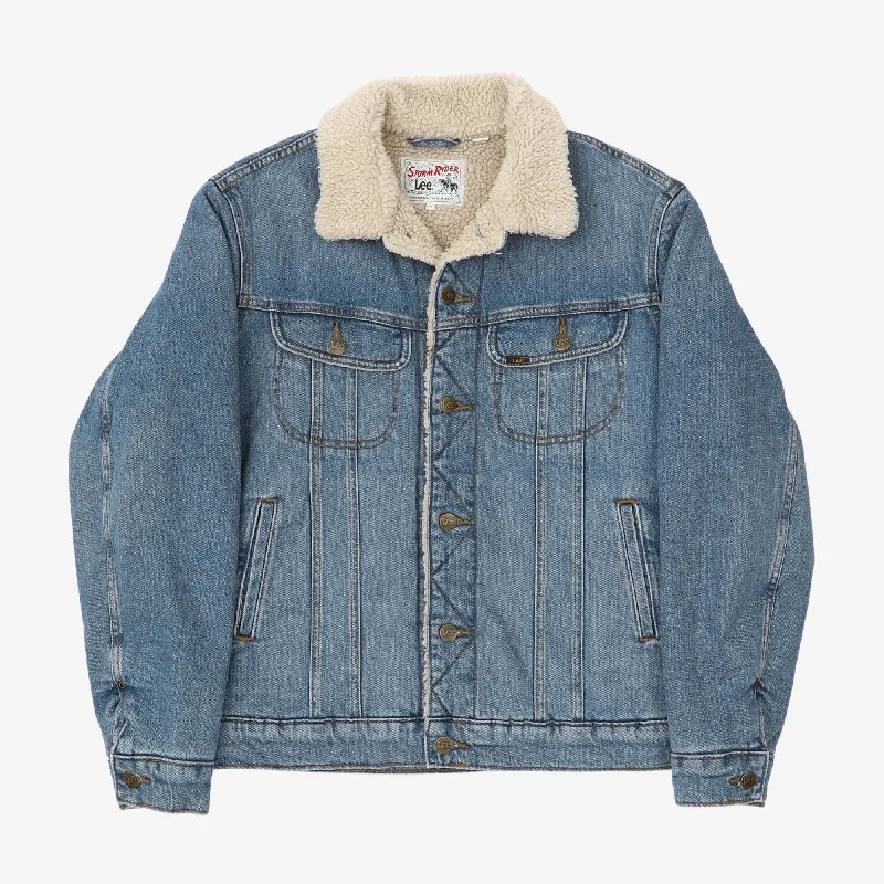Cropped Denim Top to Pair with High - Waisted BottomsStorm Rider Jacket