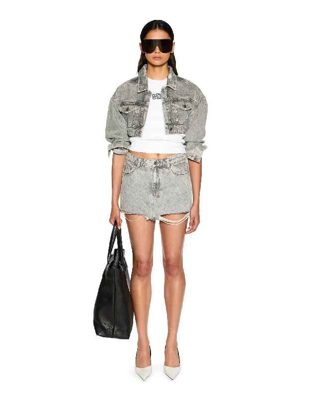 Black denim skirts for a versatile optionLOW RIDER MINI DIME KRYSTAL TRASHED