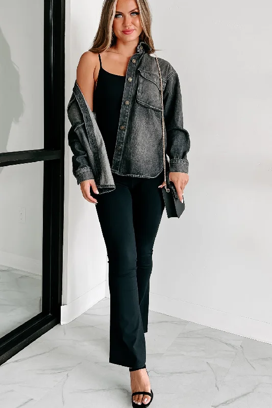 Studded Denim Top for a Glamorous and Bold StyleRoxanne Oversized Denim Shacket (Black) Studded Denim Top for a Glamorous and Bold StyleRoxanne Oversized Denim Shacket (Black)
