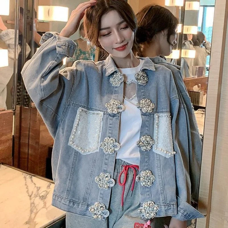 Denim Top with a Belted Waist for a Defined SilhouetteSelena Vintage Embroidered Denim Jacket Denim Top with a Belted Waist for a Defined SilhouetteSelena Vintage Embroidered Denim Jacket
