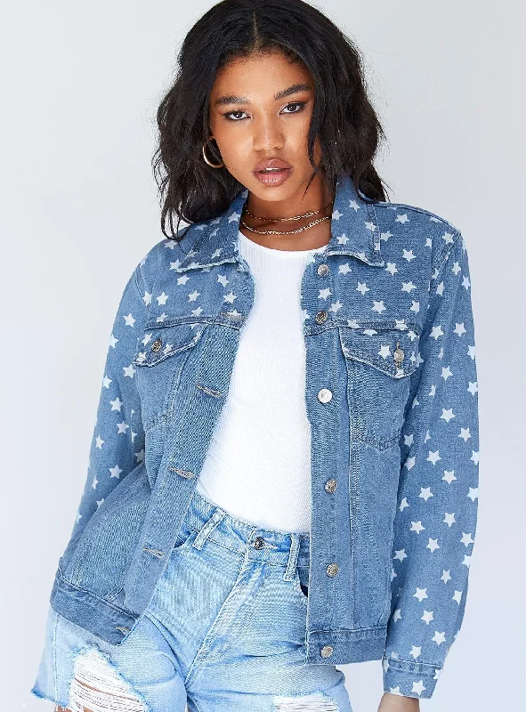 Fringed Denim Top with a Bohemian FlairSuperstar Denim Jacket