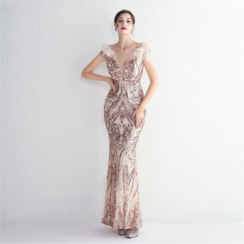 Maxi dresses with beaded embellishments for a fancy and luxurious eventBerriesJam - Elegant Off Shoulder Sexy Sequin Mermaid Evening Dress Maxi dresses with beaded embellishments for a fancy and luxurious eventBerriesJam - Elegant Off Shoulder Sexy Sequin Mermaid Evening Dress