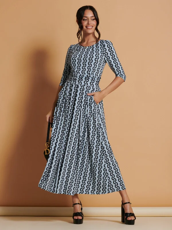 Polyester maxi dresses for easy - care and durabilityJolie Moi Cierra 3/4 Sleeve Maxi Dress, Light Blue Polyester maxi dresses for easy - care and durabilityJolie Moi Cierra 3/4 Sleeve Maxi Dress, Light Blue