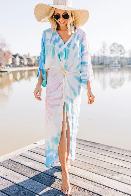 Maxi dresses with a belted empire waist for a more defined and flattering silhouetteSummer Escape Tie Dye Cover Up Maxi dresses with a belted empire waist for a more defined and flattering silhouetteSummer Escape Tie Dye Cover Up