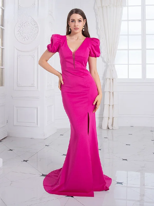 Maxi dresses with side slits for a touch of allureBerriesJam - 2024 V Neck Lantern Sleeve Split Leg Side Sexy Backless Dress Maxi dresses with side slits for a touch of allureBerriesJam - 2024 V Neck Lantern Sleeve Split Leg Side Sexy Backless Dress