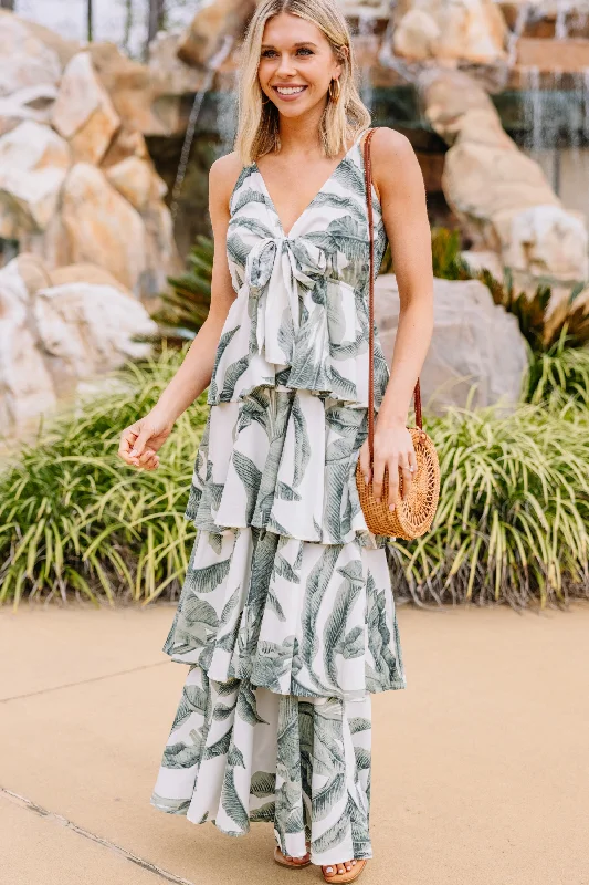 Strapless maxi dresses for a beachside vacationYou've Got Support Olive Green Palm Print Maxi Dress Strapless maxi dresses for a beachside vacationYou've Got Support Olive Green Palm Print Maxi Dress