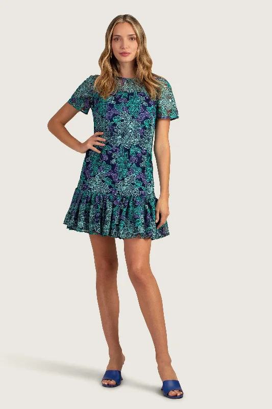 Mini dresses with keyhole necklinesAbstract Dress
