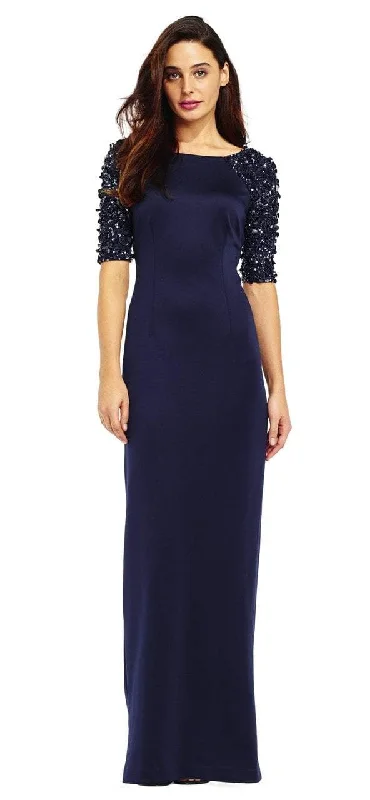 Off - the - shoulder wedding guest dresses in chiffonAdrianna Papell - AP1E201359 Embellished Scuba Sheath Dress Off - the - shoulder wedding guest dresses in chiffonAdrianna Papell - AP1E201359 Embellished Scuba Sheath Dress