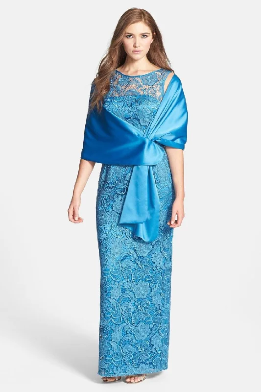 Printed wedding guest dresses with tropical motifs for beach weddingsAdrianna Papell - Sleeveless Lace Long Dress 81890040 Printed wedding guest dresses with tropical motifs for beach weddingsAdrianna Papell - Sleeveless Lace Long Dress 81890040