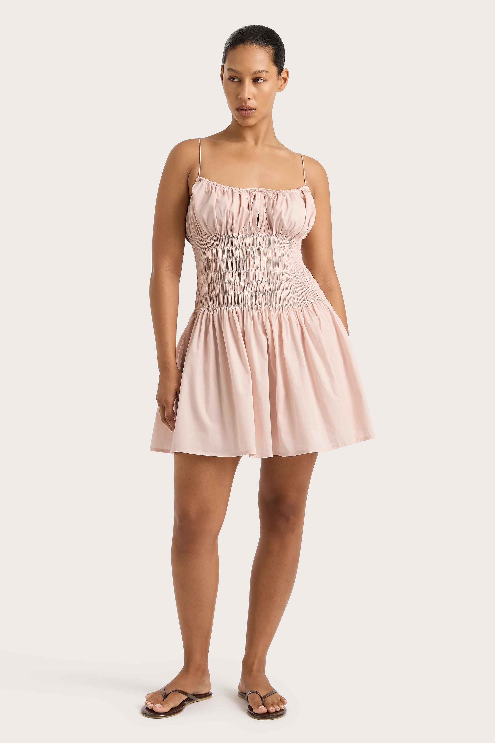 Mini dresses with side slits for a sexy appealDouta Mini Dress Blush